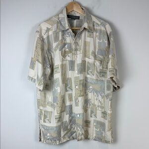 Tori Richard Silk Shirt with Graphic Design Size Large